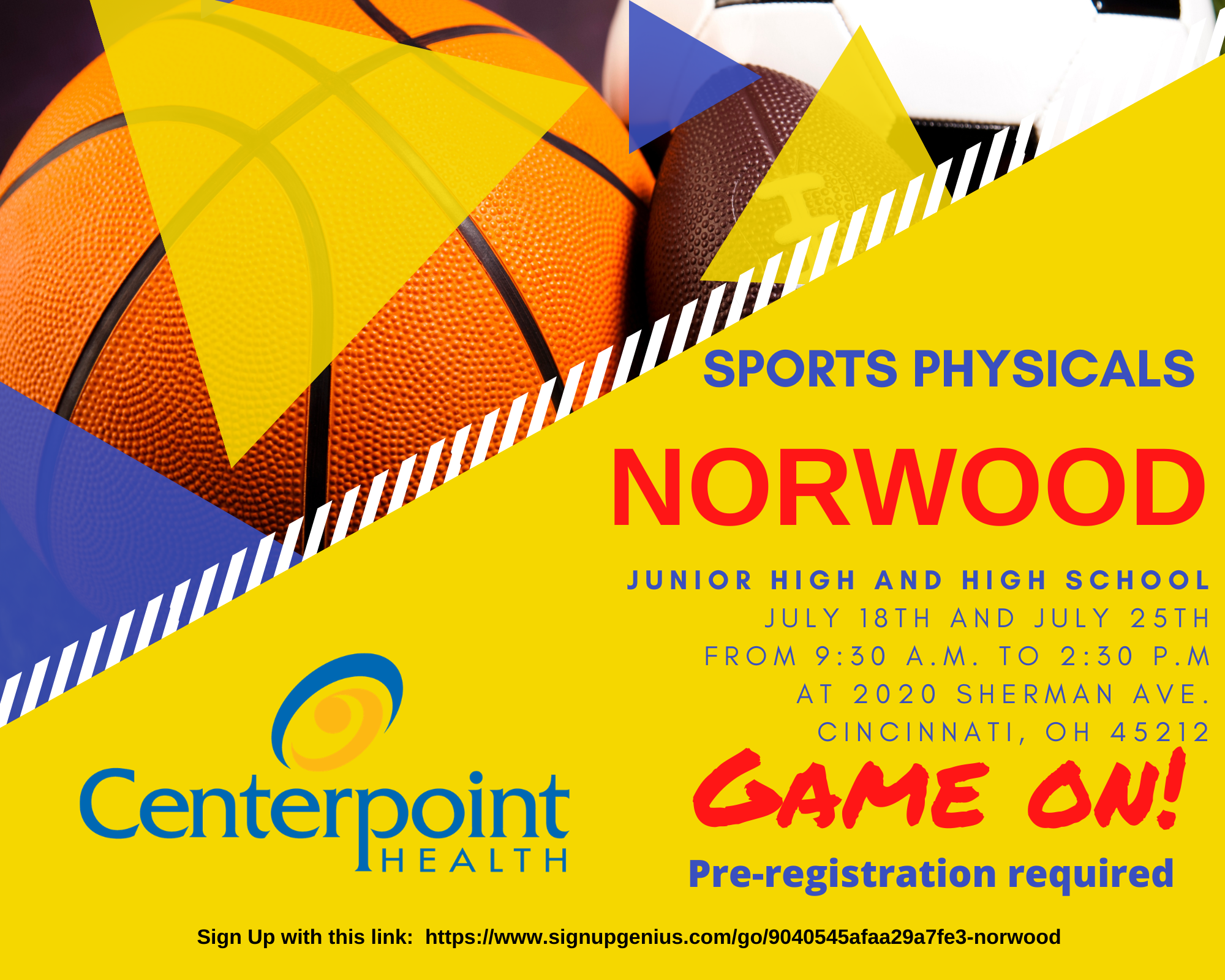 Norwood Sports Physicals held on July 18 and 25 at Norwood High School.